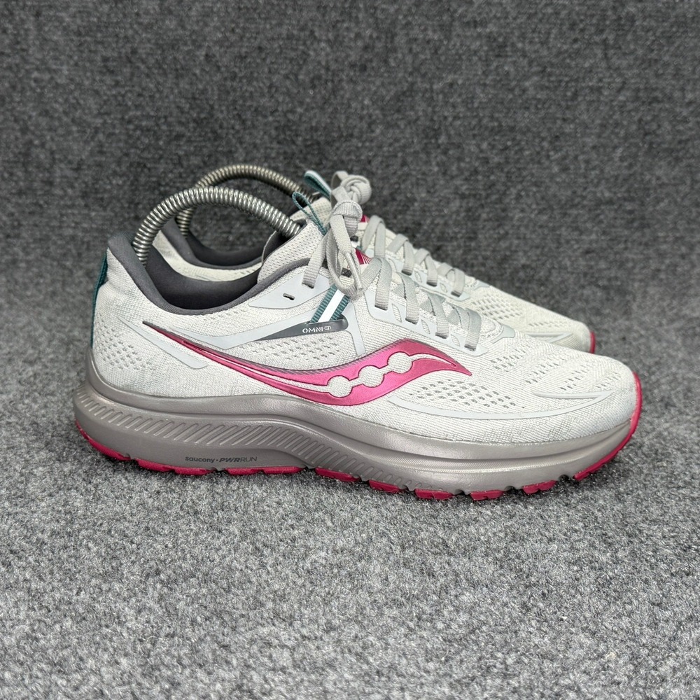 Saucony Omni 21 Running‎ Shoes Women's 7.5 Concrete Berry Athletic Run Training